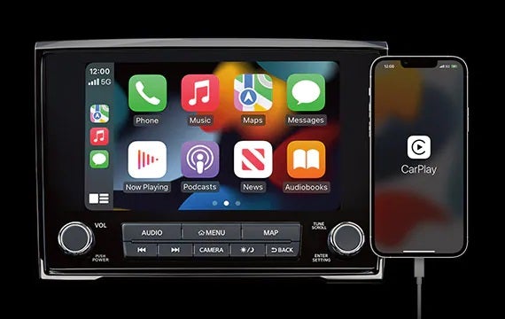 Stay connected with a standard 8" touch-screen display 2023 Nissan Titan | Granite Nissan in Rapid City SD