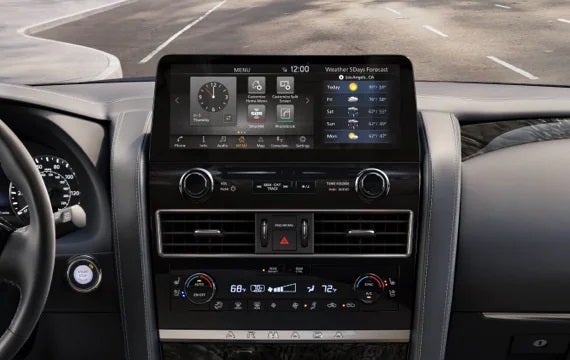 2023 Nissan Armada touchscreen and front console | Granite Nissan in Rapid City SD